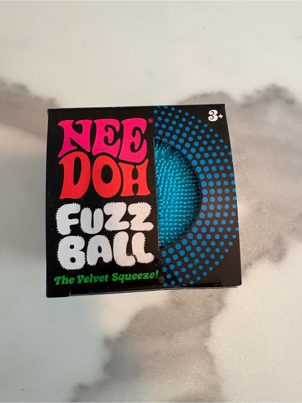 Nee Doh Fuzz Ball THE VELVET SQUEEZE BLUE